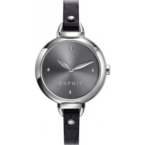 Horlogeband Esprit ES109522001 Croco leder Zwart 7mm