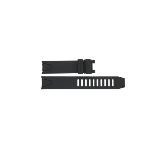 Horlogeband Omega 98000085 / 2254.50 Rubber Zwart 20mm