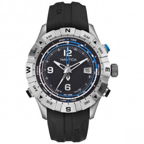 Horlogeband Nautica A21032g Rubber Zwart