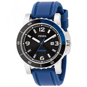 Horlogeband Fossil AM4258 Silicoon Blauw 22mm
