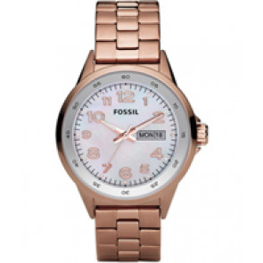 Horlogeband Fossil AM4334 Roestvrij staal (RVS) Rosé 18mm
