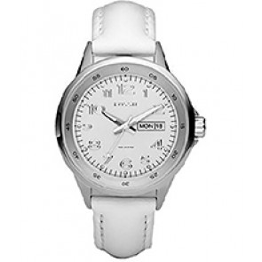 Horlogeband Fossil AM4336 Leder Wit 18mm