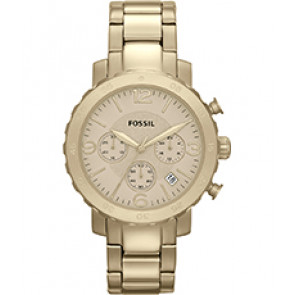 Horlogeband Fossil AM4422 Roestvrij staal (RVS) Doublé 22mm