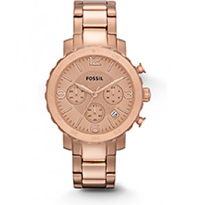 Horlogeband Fossil AM4423 Roestvrij staal (RVS) Rosé 22mm