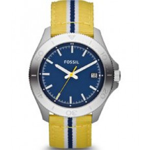Horlogeband Fossil AM4477 Leder/Textiel Multicolor 22mm