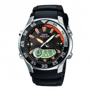 Horlogeband Casio AMW-710 / 10347967 Rubber Zwart
