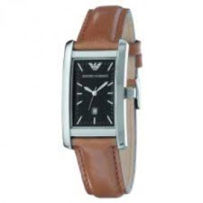 Horlogeband Armani AR0119 Leder Bruin 18mm