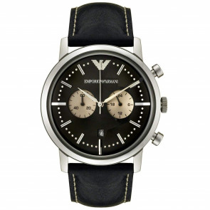 Horlogeband Armani AR0576 Leder Zwart