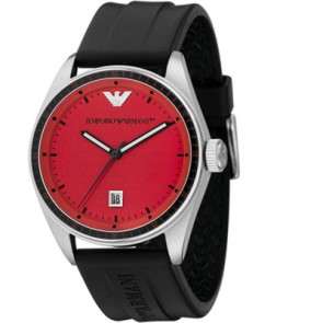 Horlogeband Armani AR0599 Rubber Zwart
