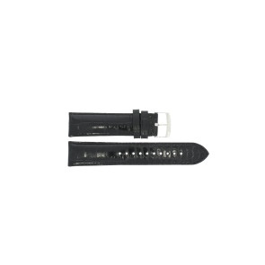Horlogeband Armani AR0643 Leder Zwart 22mm