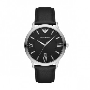 Horlogeband Armani AR11210 Leder Zwart 22mm