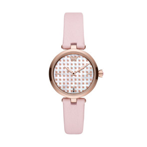 Horlogeband Armani AR11313 Leder Roze