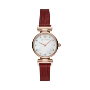 Horlogeband Armani AR11318 Leder Rood 12mm