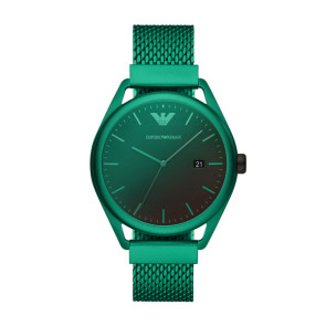 Horlogeband Armani AR11326 Aluminium Groen 20mm