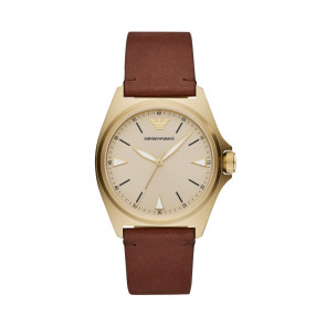 Horlogeband Armani AR11331 Leder Bruin 18mm