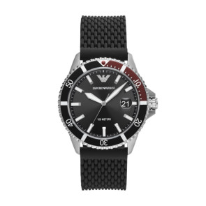Horlogeband Armani AR11341 Rubber Zwart 22mm