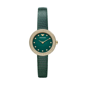 Horlogeband Armani AR11419 Leder Groen 12mm