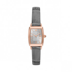 Horlogeband Armani AR11504 Leder Grijs 12mm