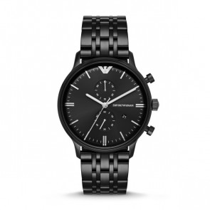 Horlogeband Armani AR1934 Staal Zwart 22mm