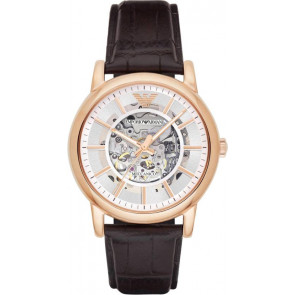 Horlogeband Armani AR1983 Leder Bruin 22mm