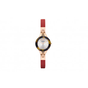 Horlogeband Armani AR7394 Leder Rood