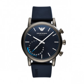 Horlogeband Armani ART3009 Silicoon Blauw 22mm