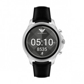 Horlogeband Armani ART5003 Leder Zwart 22mm