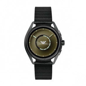 Horlogeband Armani ART5009 Leder Zwart 20mm