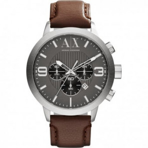 Horlogeband Armani Exchange AX1360 Leder Bruin 20mm