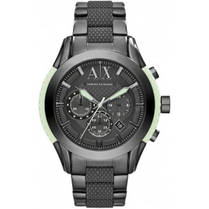 Horlogeband Armani Exchange AX1385 Staal Antracietgrijs 22mm