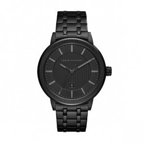 Horlogeband Armani Exchange AX1457 Staal Zwart 22mm