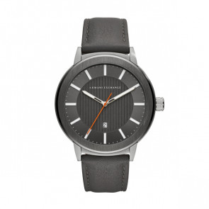 Horlogeband Armani Exchange AX1462 Leder Grijs 22mm