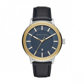 Horlogeband Armani Exchange AX1463 Leder Blauw 22mm