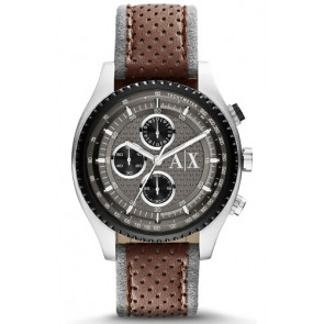 Horlogeband Armani AX1601 Leder Bruin