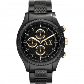 Horlogeband Armani Exchange AX1604 Staal Zwart 22mm