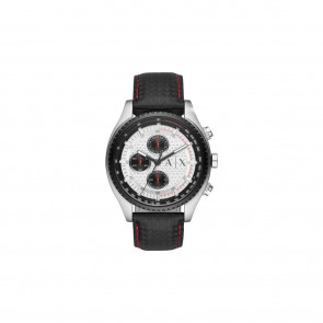 Horlogeband Armani Exchange AX1611 Leder/Textiel Zwart 22mm