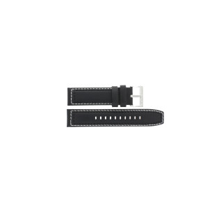 Horlogeband Armani Exchange AX1754 Leder Zwart 22mm