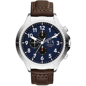 Horlogeband Armani Exchange AX1760 Leder Bruin 22mm