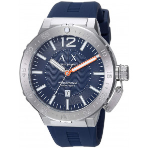 Horlogeband Armani Exchange AX1812 Silicoon Blauw 26mm