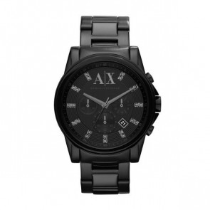Horlogeband Armani Exchange AX2093 Roestvrij staal (RVS) Zwart 22mm