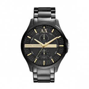 Horlogeband Armani AX2121 Staal Zwart 22mm