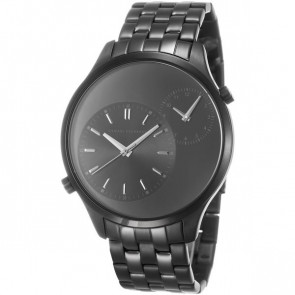 Horlogeband Armani Exchange AX2161 Staal Zwart 22mm