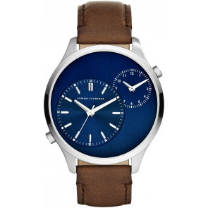 Horlogeband Armani Exchange AX2162 Leder Bruin 22mm