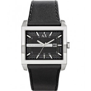Horlogeband Armani Exchange AX2203 Leder Zwart 32mm