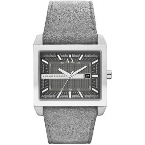 Horlogeband AX2212 Leder Grijs 32mm