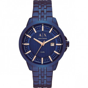 Horlogeband Armani Exchange AX2268 Staal Blauw 20mm