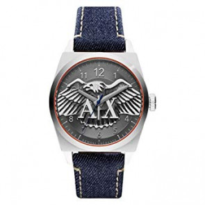 Horlogeband Armani Exchange AX2307 Leder Jeans 22mm