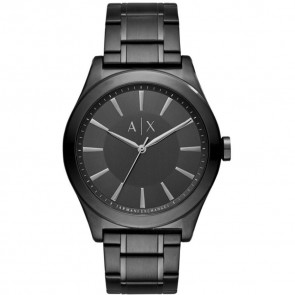 Horlogeband Armani Exchange AX2326 Staal Zwart 22mm