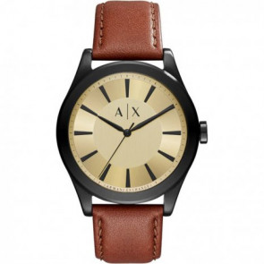 Horlogeband Armani Exchange AX2329 Leder Bruin 22mm