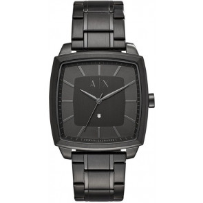 Horlogeband Armani Exchange AX2361 Staal Zwart 22mm